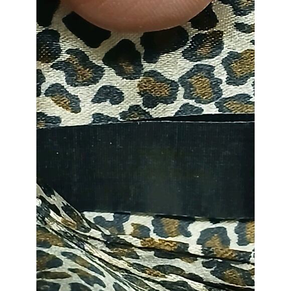 Kenneth Cole Reaction Brown Durable Fashion Leather Cheetah Print Zip Wallet - Picture 3 of 4